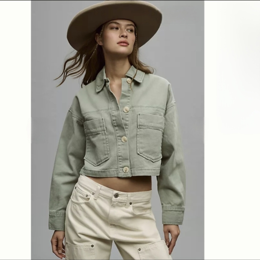 New BlankNyc X Anthro Cropped Utility Jacket